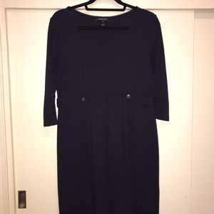 Isabella Oliver Marlow Tab Maternity Dress Navy
